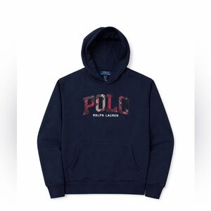 Polo Ralph Lauren Boys Youth Large 14-16 Navy Spellout Hoodie